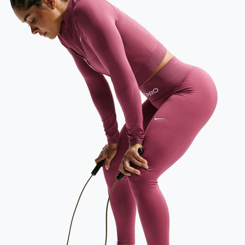 Női leggingsek Nike Pro Seamless pink smoke/white 5