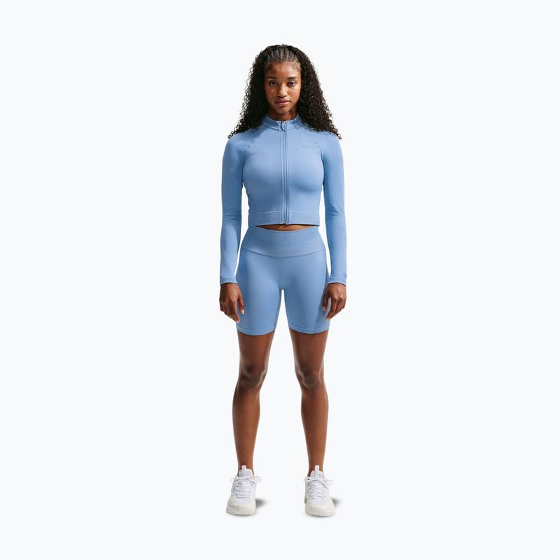 Női edzőpulóver Nike Pro Seamless work blue 2