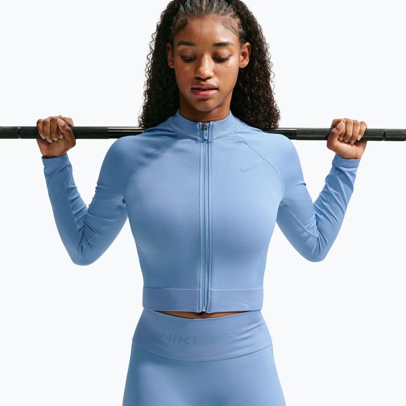 Női edzőpulóver Nike Pro Seamless work blue 5