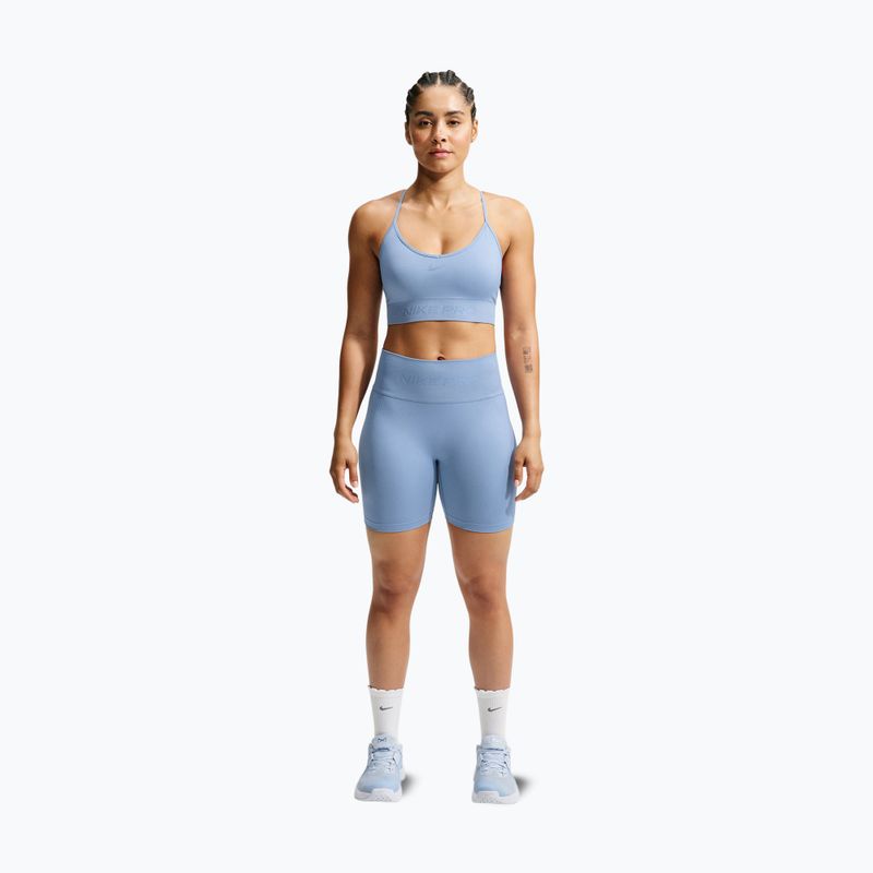 Női edző rövidnadrág Nike Pro Seamless work blue 7