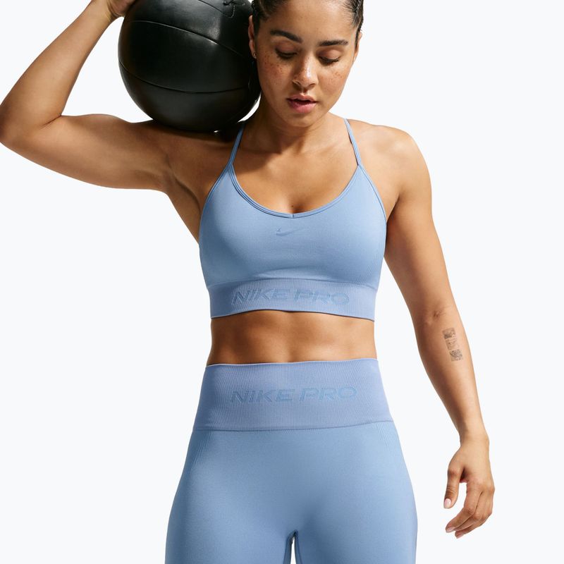 Női edző rövidnadrág Nike Pro Seamless work blue 3
