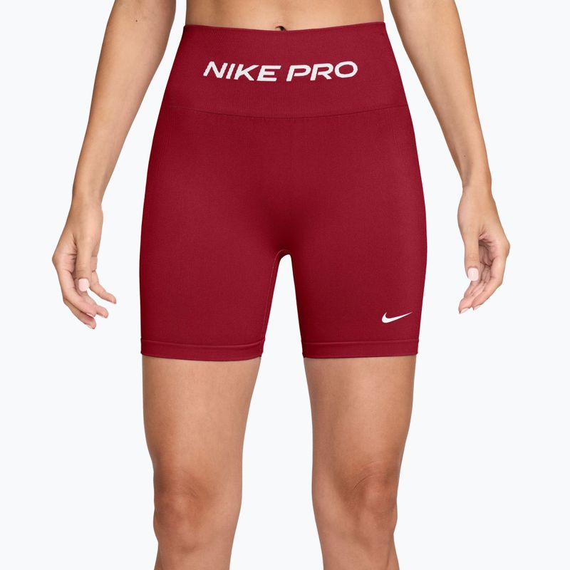Női edző rövidnadrág Nike Pro Seamless tough red/white