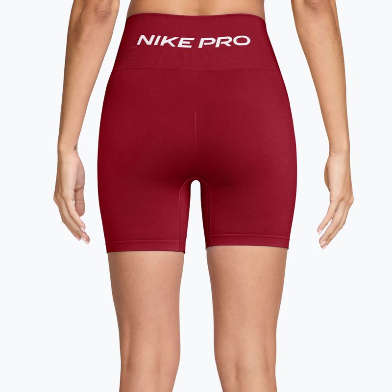 Női edző rövidnadrág Nike Pro Seamless tough red/white 2