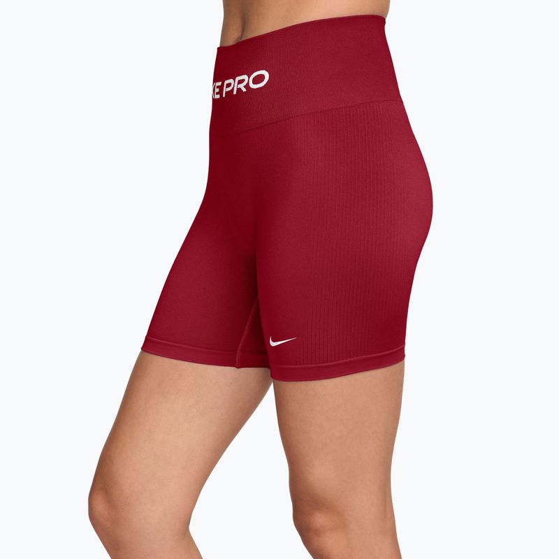 Női edző rövidnadrág Nike Pro Seamless tough red/white 3