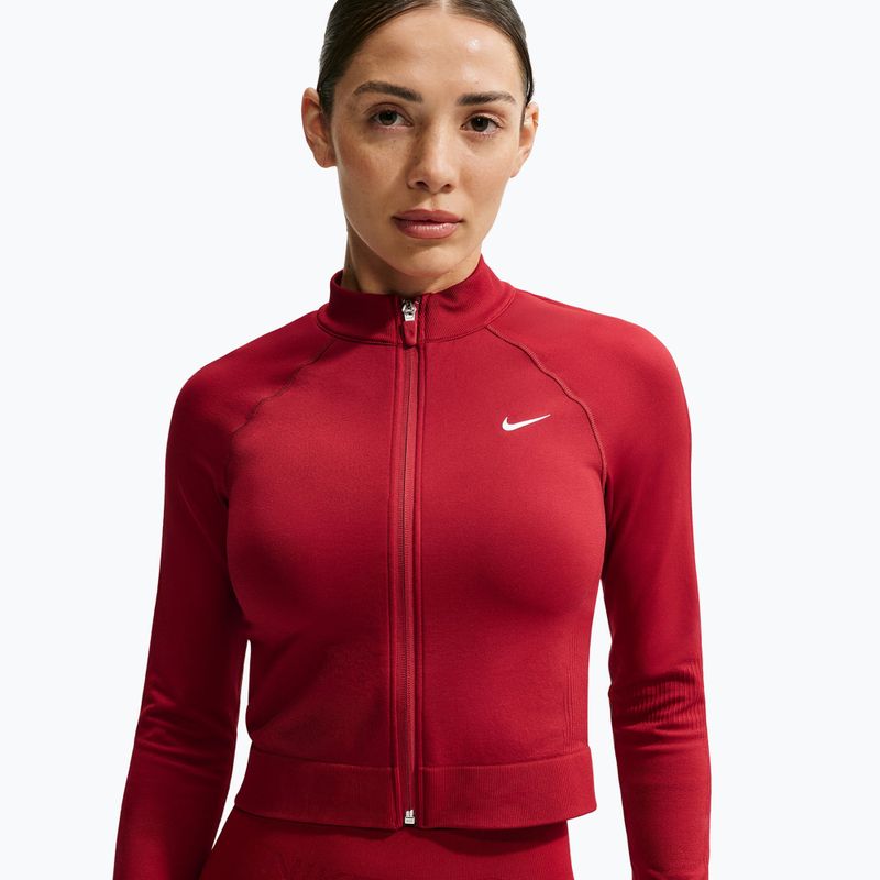Női edzőpulóver Nike Pro Seamless tough red/white 4