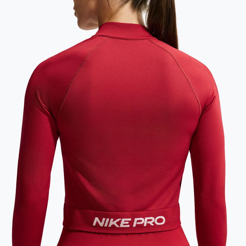 Női edzőpulóver Nike Pro Seamless tough red/white 5
