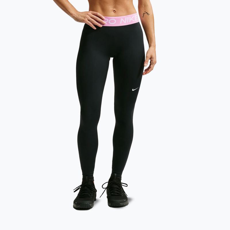 Női leggingsek Nike Pro black/pink rise/white 7