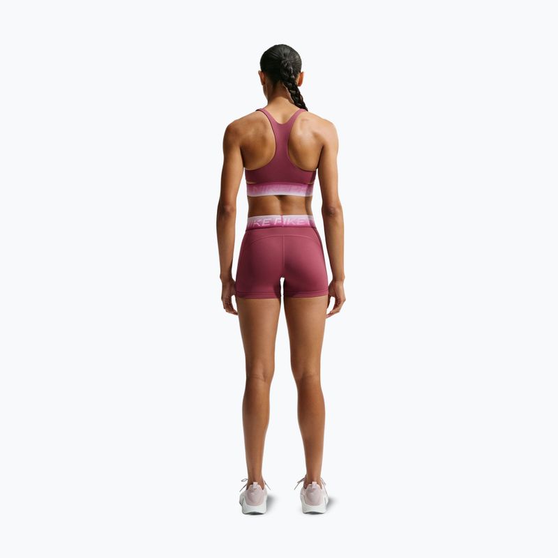 Női edző rövidnadrág Nike Pro pink smoke/bleached lilac 3