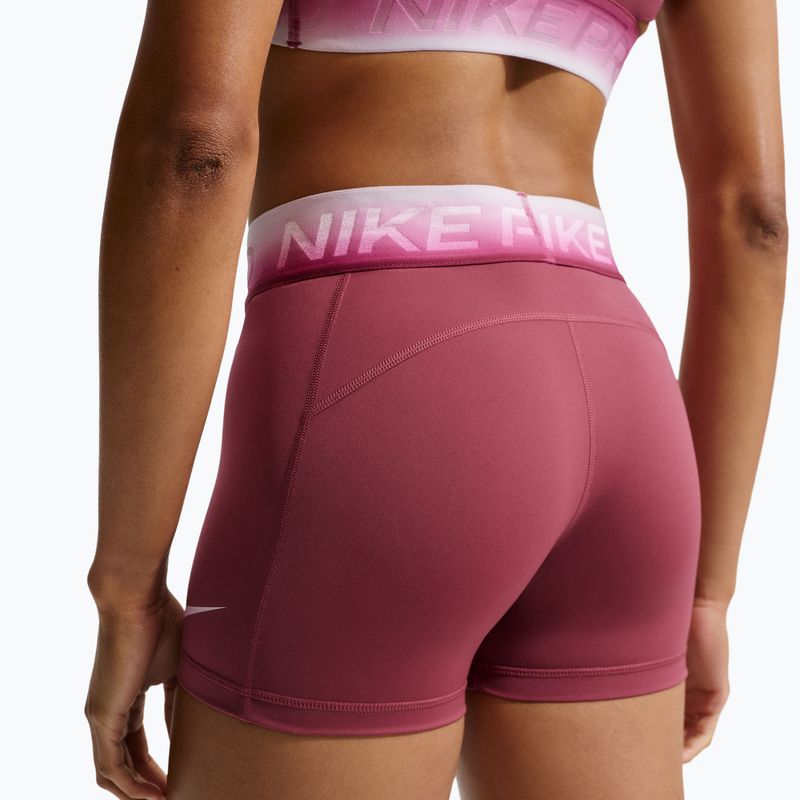 Női edző rövidnadrág Nike Pro pink smoke/bleached lilac 5