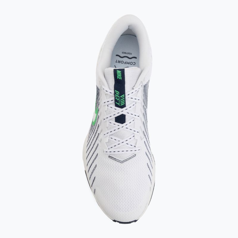 Férfi futócipők Nike Run Defy White/Midnight Navy/Green Spark 5