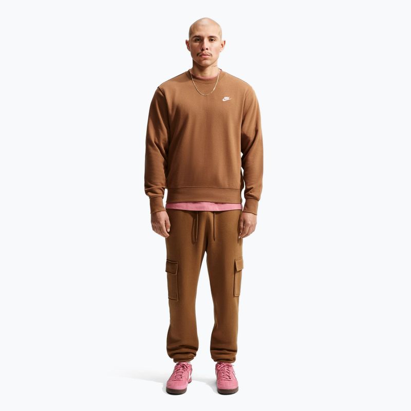 Férfi pulóver Nike Club ale brown/white 2