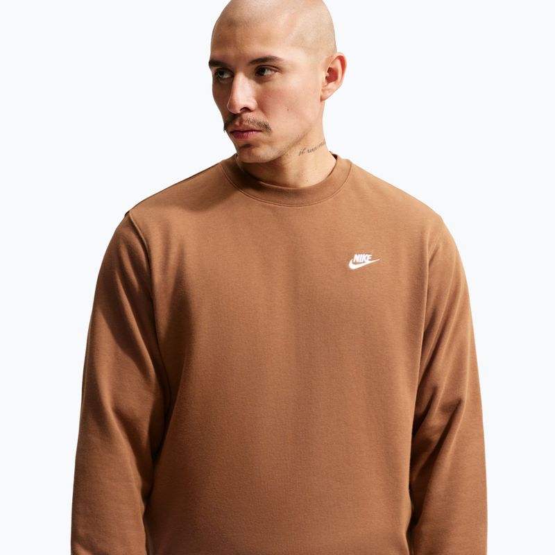 Férfi pulóver Nike Club ale brown/white 5