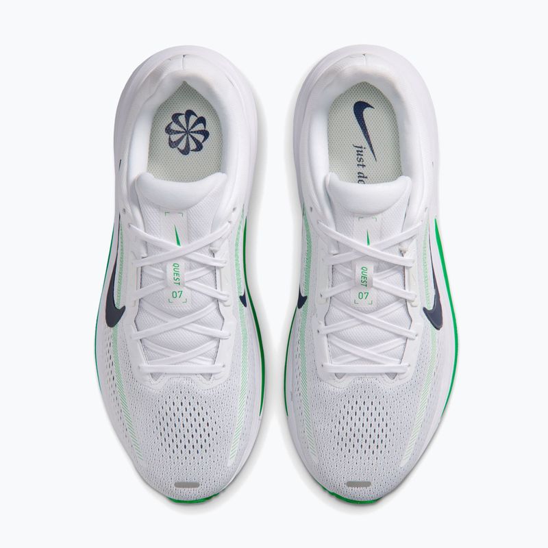 Férfi futócipők Nike Quest 7 white/green spark/midnight navy 5