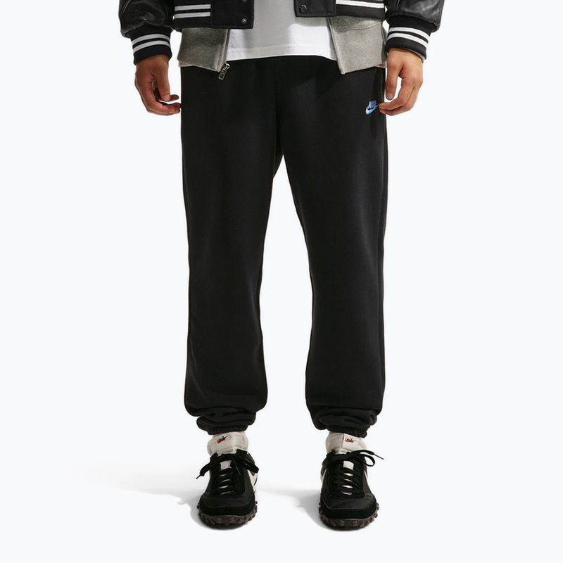 Férfi nadrág Nike Club Cuffed Brushed black/black/football blue