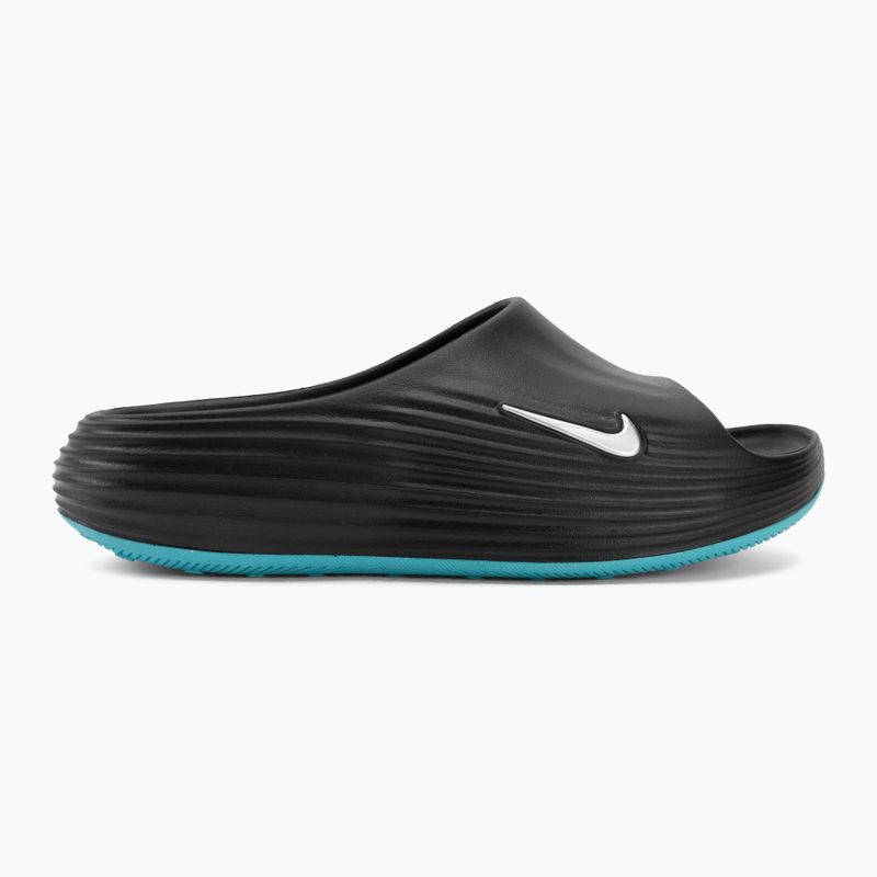 Férfi papucsok Nike ReactX Rejuven8 black/gamma blue/metallic silver 2