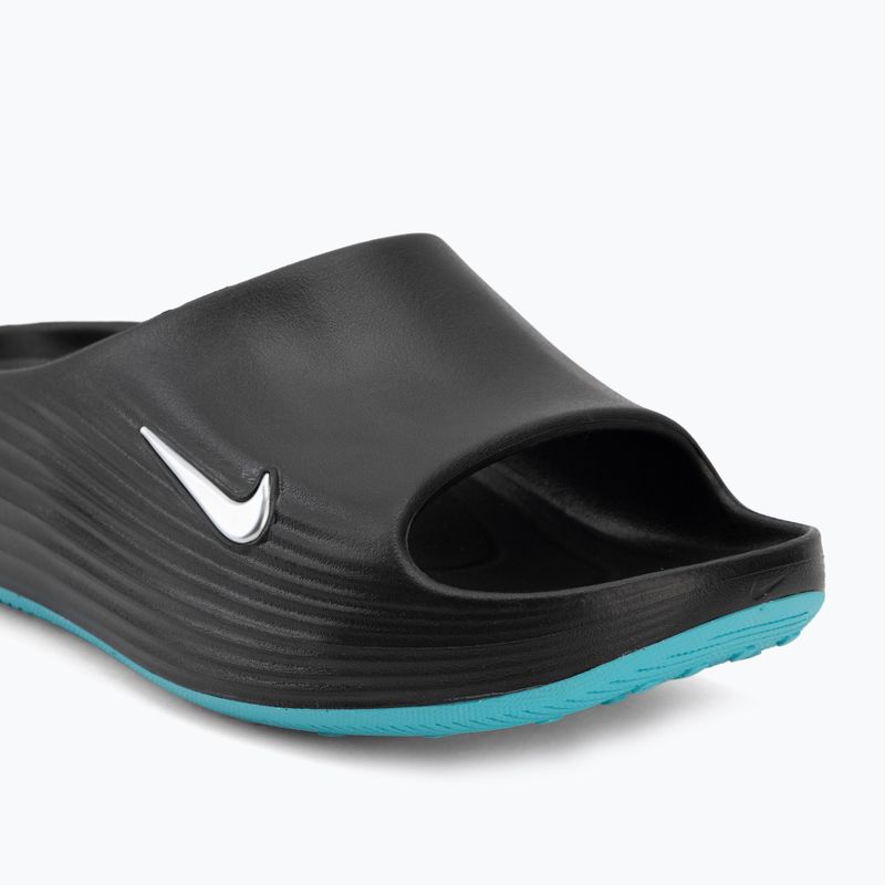 Férfi papucsok Nike ReactX Rejuven8 black/gamma blue/metallic silver 7