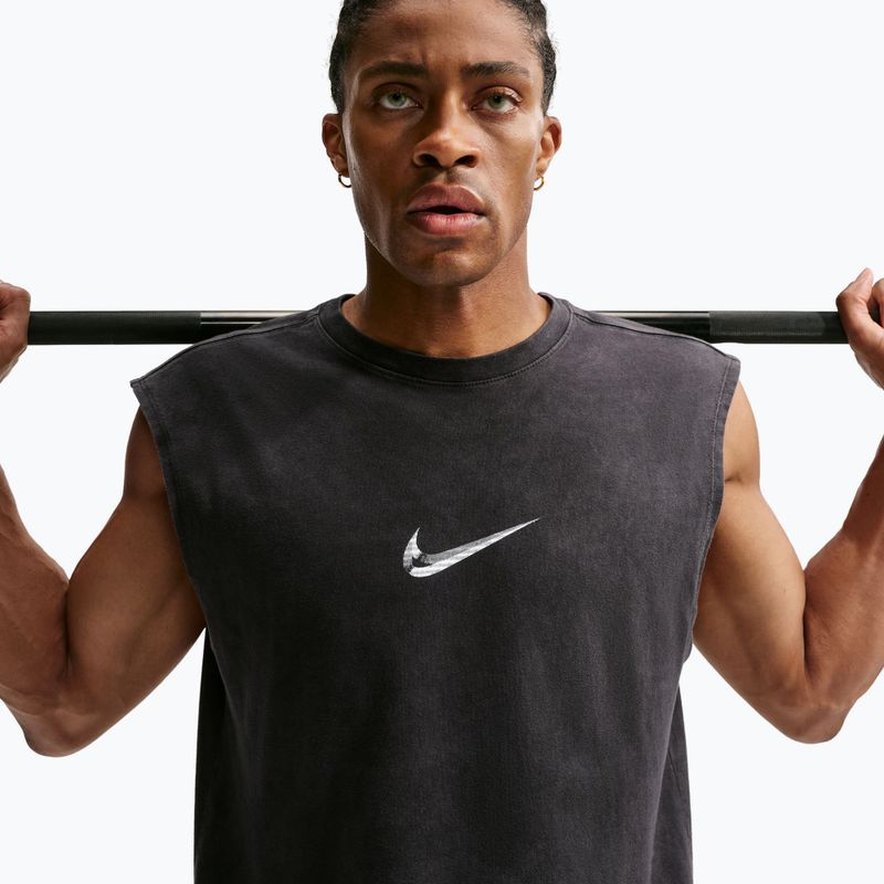 Férfi edző póló Nike Sleeveless T-Shirt black/white 3