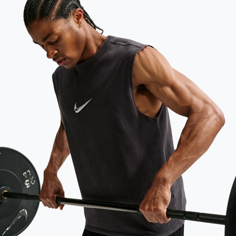 Férfi edző póló Nike Sleeveless T-Shirt black/white 5