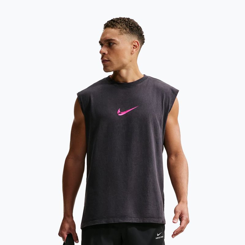 Férfi edző póló Nike Sleeveless T-Shirt black/hyper pink