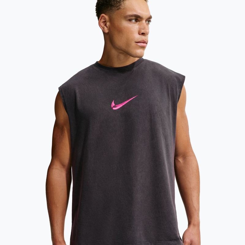 Férfi edző póló Nike Sleeveless T-Shirt black/hyper pink 3