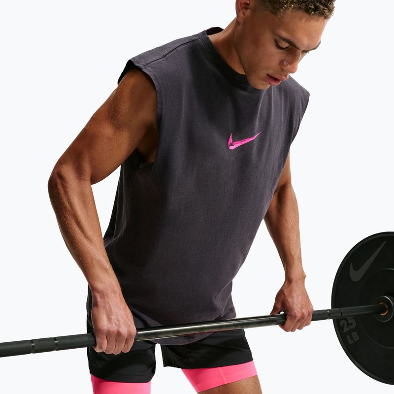 Férfi edző póló Nike Sleeveless T-Shirt black/hyper pink 4