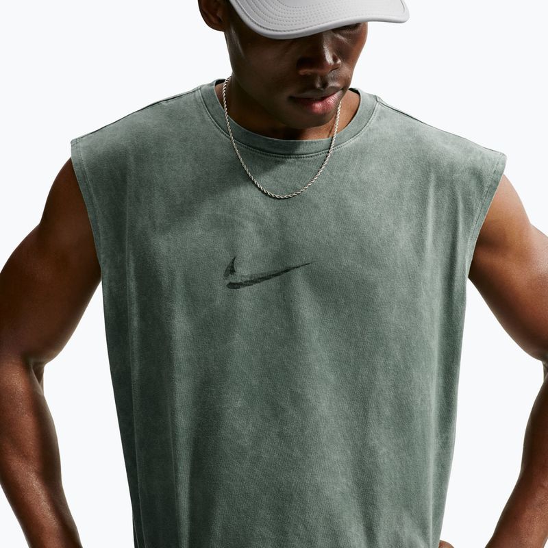 Férfi edző póló Nike Sleeveless T-Shirt camo green/light army 3