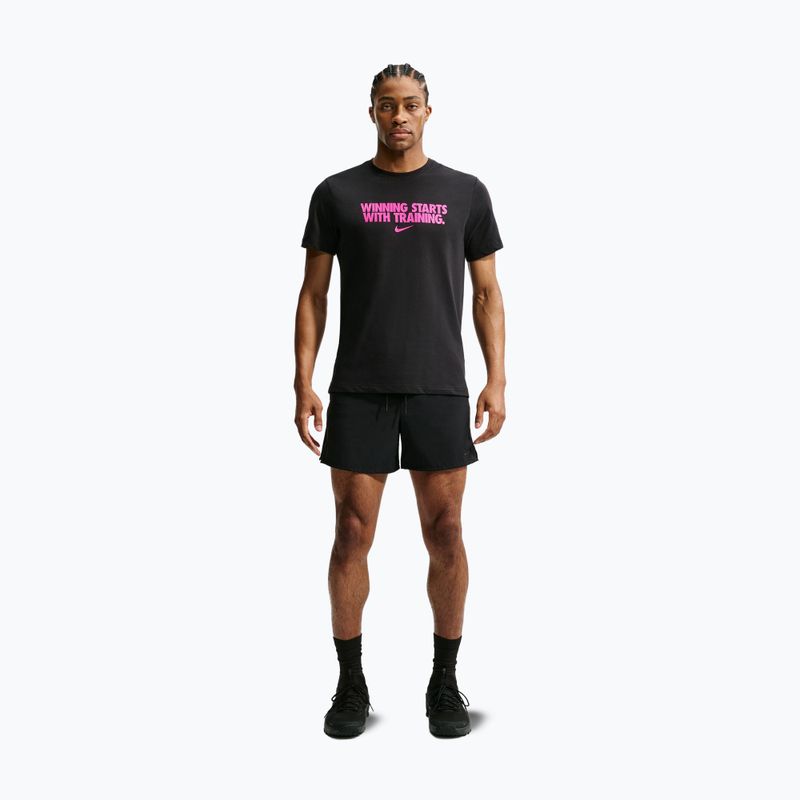Férfi edző póló Nike Dri-Fit Winning black/hyper pink 7