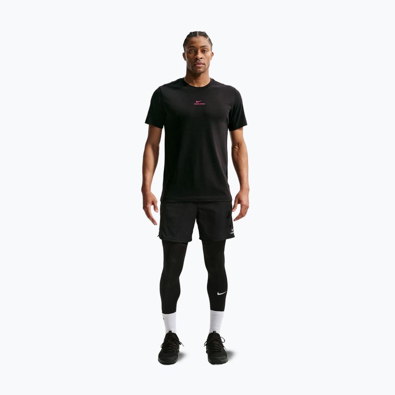 Férfi edző póló Nike Pro black/hyper pink 7