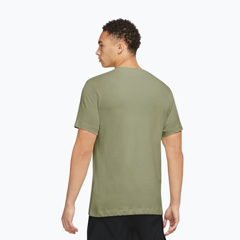 Férfi edző póló Nike Dri-FIT dusty olive/black 2