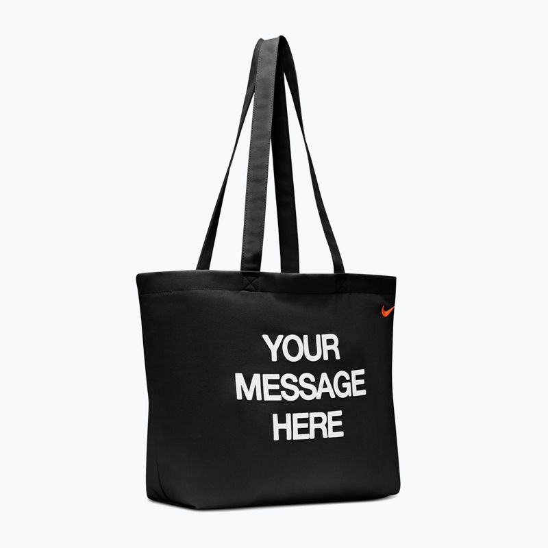 Táska Nike Heritage "Your Message Here" Tote 22 l black/white/safety orange 2
