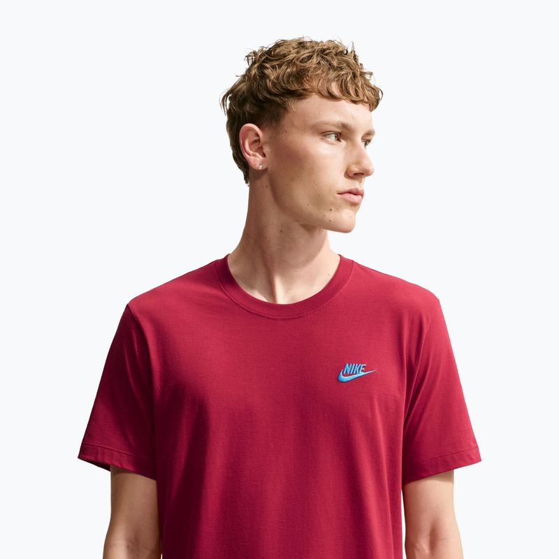 Férfi póló Nike Sportswear Club tough red/football blue 5
