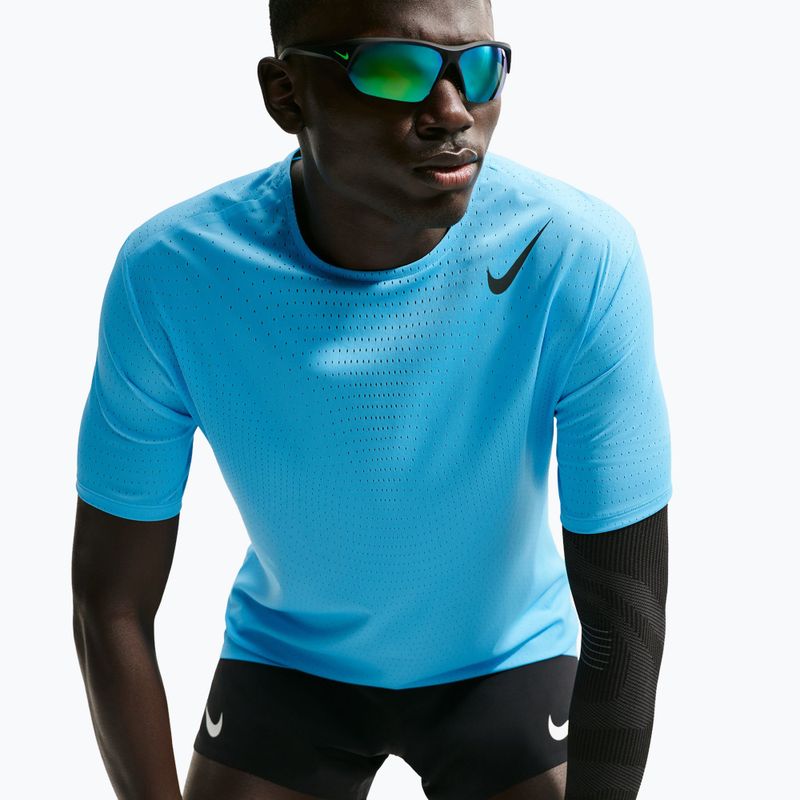 Férfi futó póló Nike AeroSwift light current blue/black 4