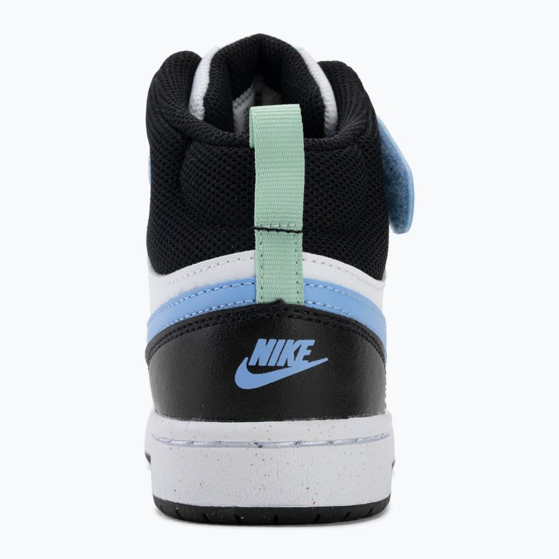 Gyermekcipő Nike Court Borough Mid 2 white/black/arctic green/football blue 6