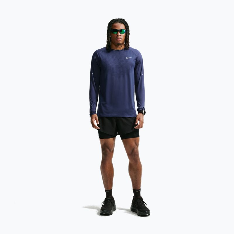 Férfi futó hosszú ujjú póló Nike Stride Dri-Fit ADV Midnight Navy 2