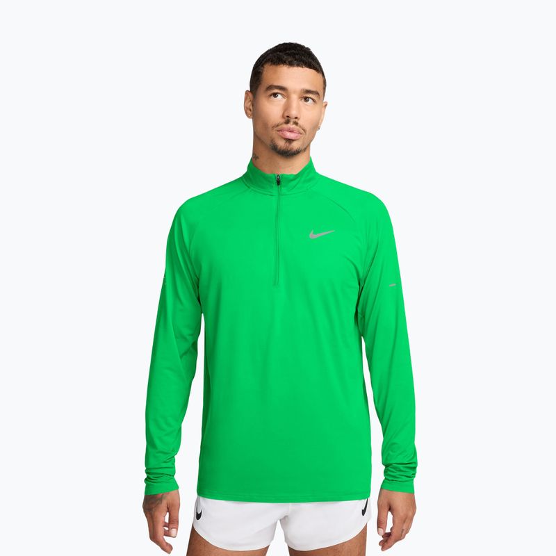 Férfi futópulóver Nike Stride 1/4 Zip Dri-Fit green spark
