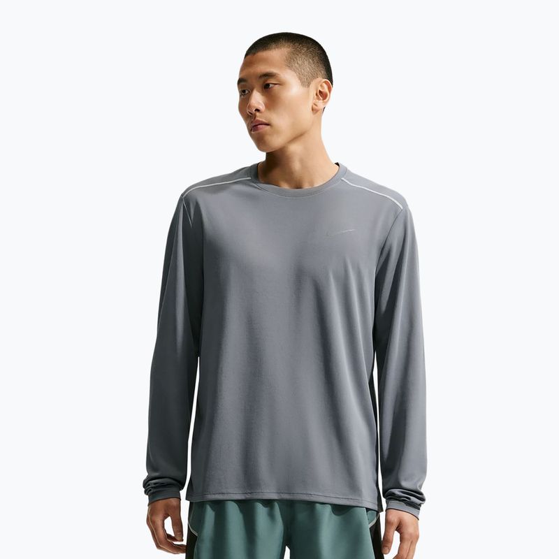 Férfi futó hosszú ujjú póló Nike Miler Dri-Fit UV smoke grey