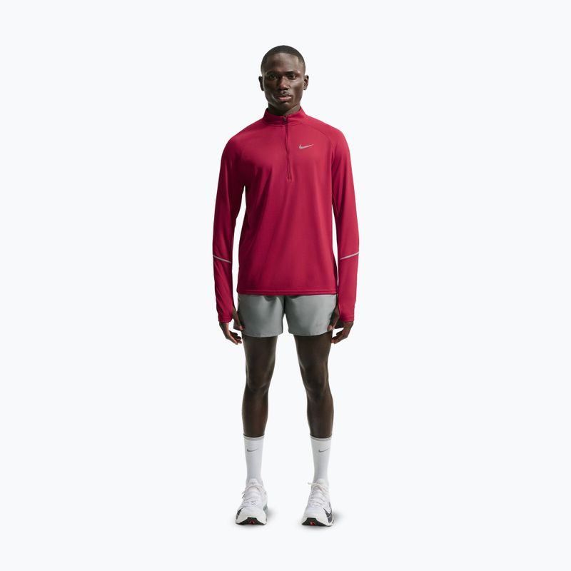 Férfi futópulóver Nike Miler Dri-Fit UV 1/2 Zip tough red 2