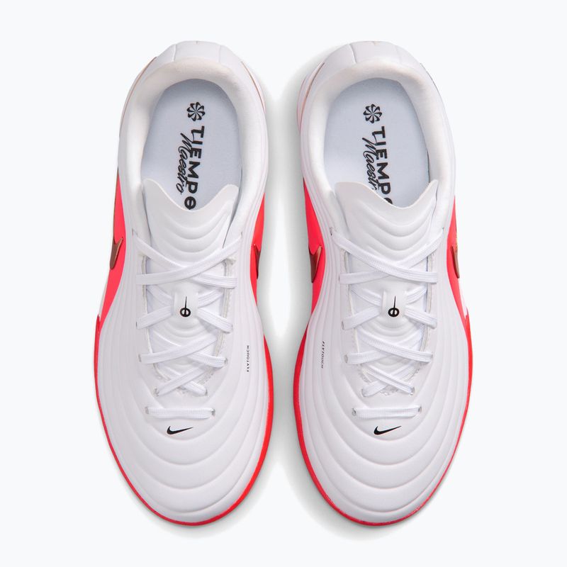Gyermek focicipők Nike Jr. Tiempo Maestro Academy white/bright crimson/blur 3