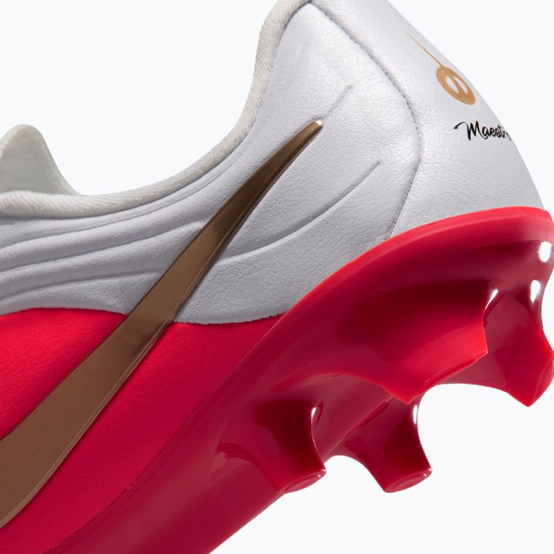 Gyermek focicipők Nike Jr. Tiempo Maestro Academy white/bright crimson/blur 6