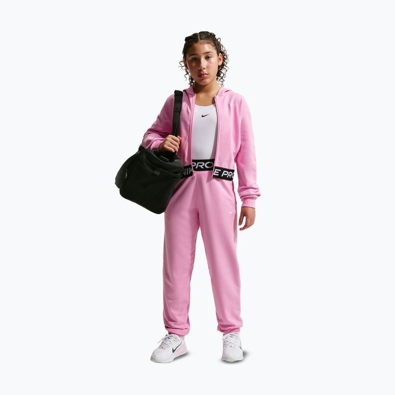 Gyerek nadrág Nike Pro Fleece pink rise/pink rise/black/white 7
