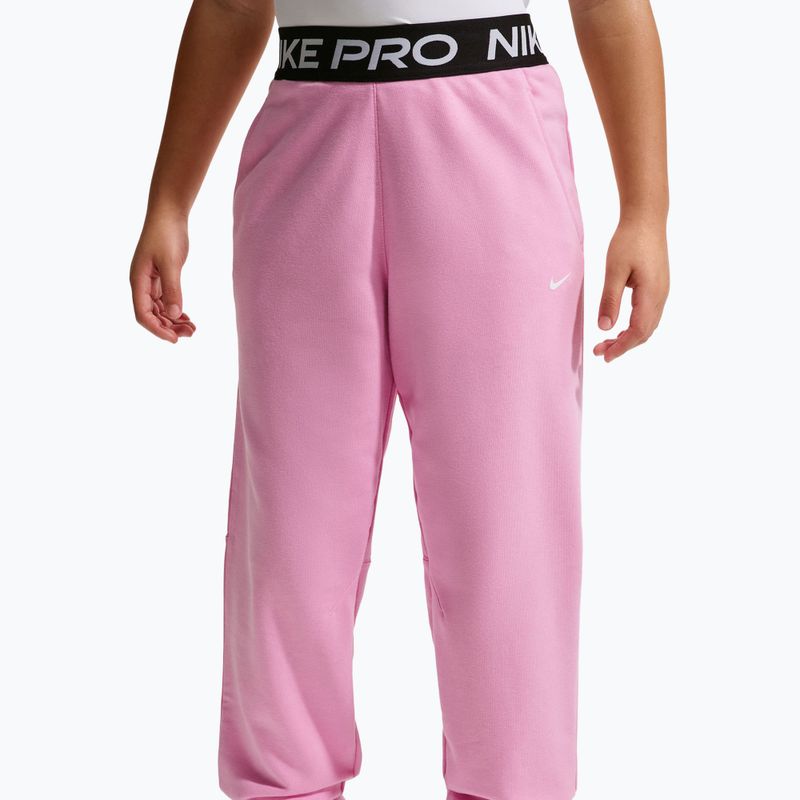 Gyerek nadrág Nike Pro Fleece pink rise/pink rise/black/white 3