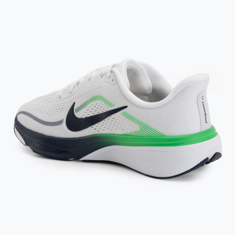 Nike Pegasus 42 futócipő fehér/zöld szikra/közép éjféli tengerészkék 3
