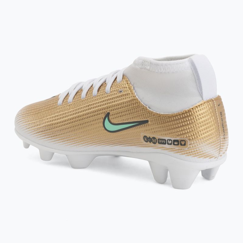 Gyermek focicipők Nike Jr. Mercurial Superfly 11 Club "Kylian Mbappé" metallic gold/green glow 3