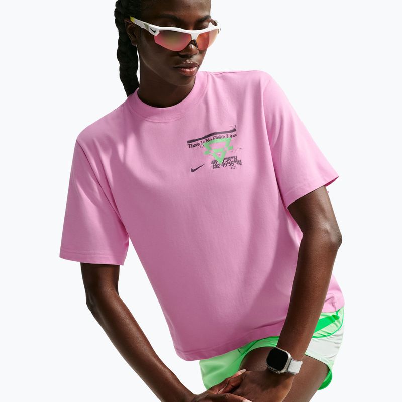 Női futó póló Nike Swift Dri-Fit pink rise/illusion green 4