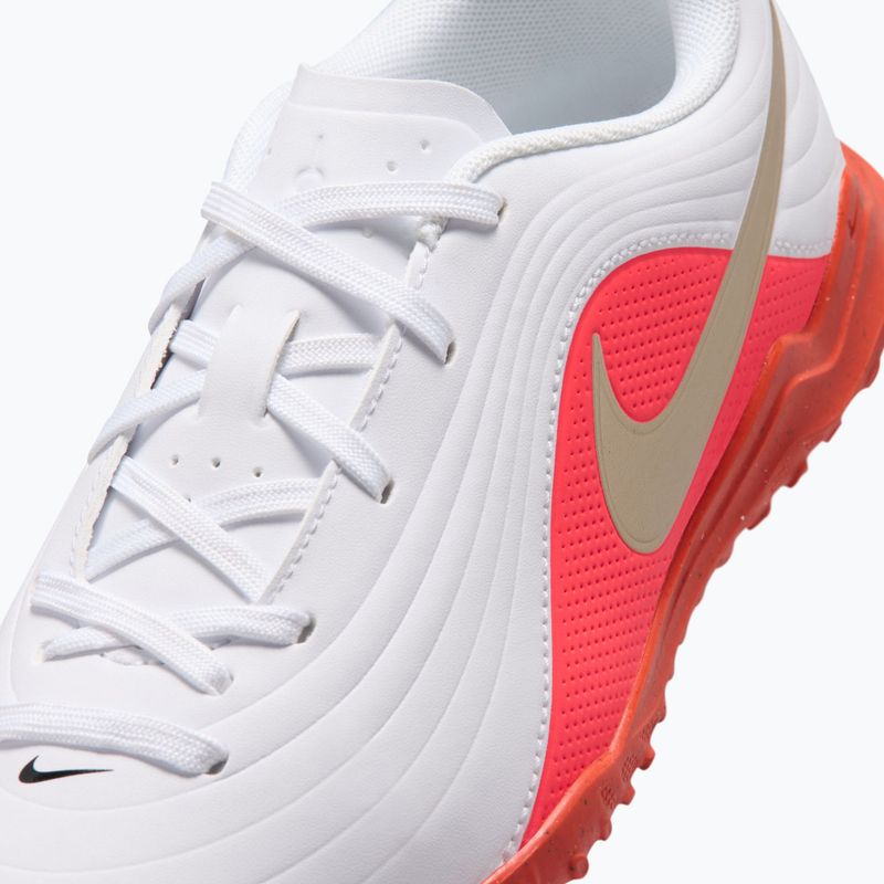 Gyermek focicipők Nike Jr. Tiempo Maestro Club White/Bright Crimson/Blur 5