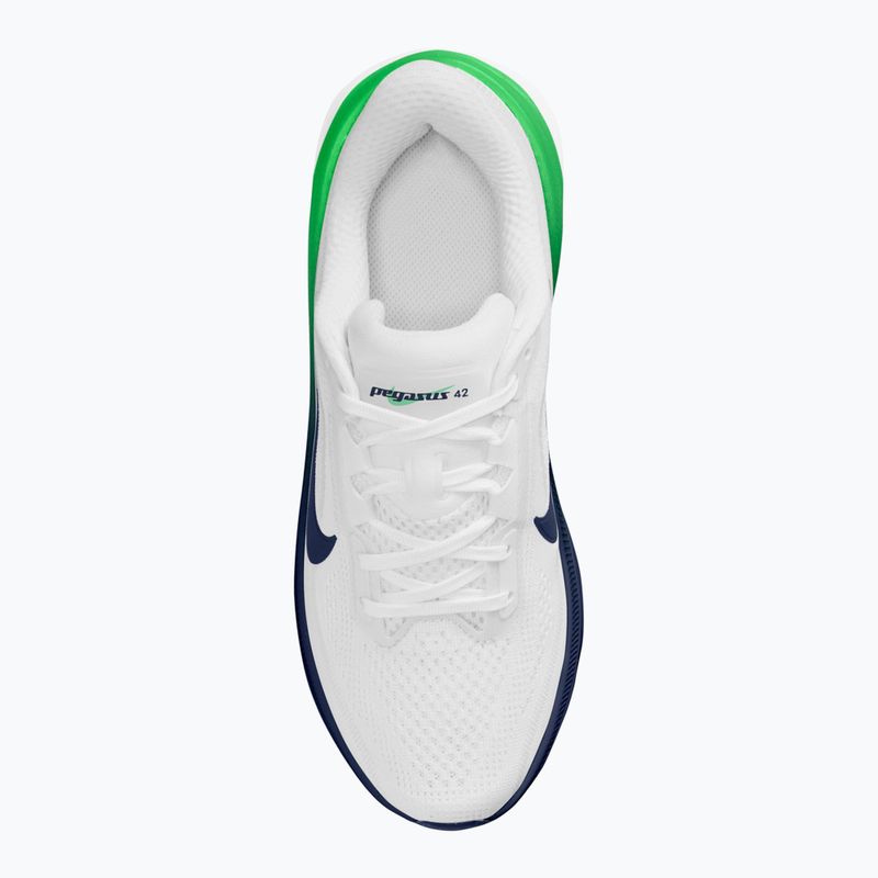 Nike Pegasus 42 futócipő fehér/zöld szikra/közép éjféli tengerészkék 11