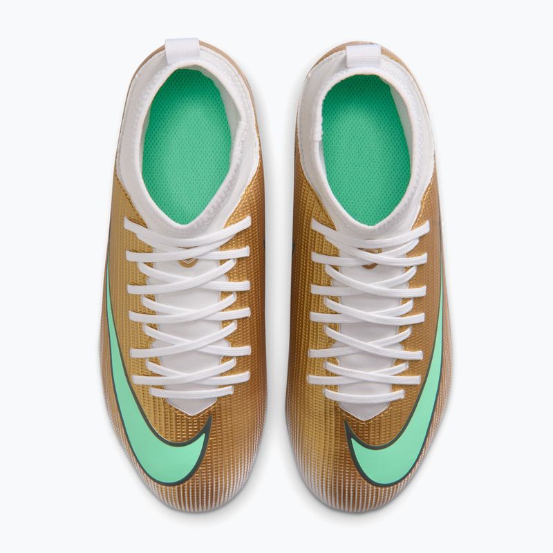 Gyermek focicipők Nike Jr. Mercurial Superfly 11 Club "Kylian Mbappé" metallic gold/green glow 4
