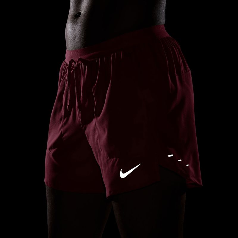 Nike Stride Dri-Fit férfi rövidnadrág, bélelt, 5" tough red 7