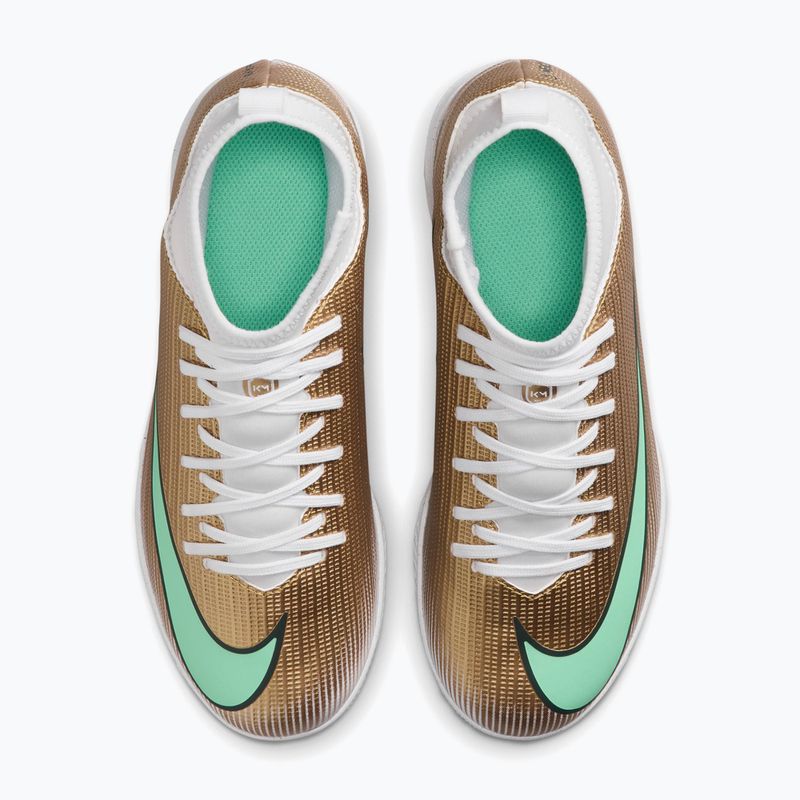 Gyermek focicipők Nike Jr. Mercurial Superfly 11 Club "Kylian Mbappé" metallic gold/green glow 4