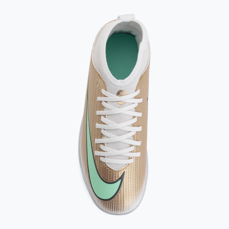Gyermek focicipők Nike Jr. Mercurial Superfly 11 Club "Kylian Mbappé" metallic gold/green glow 5